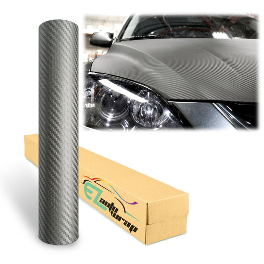 3D Carbon Fiber Textured Gray Matte Car Auto Motorcycle Vehicle Sticker Decal Vinyl Wrap Film Sheet Decoration