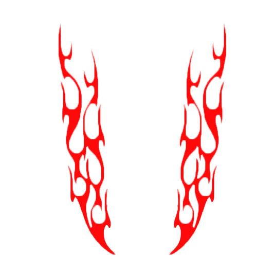 1 Pair Fashion Flame Fire Reflective Car Vehicle Hood Decals Stickers Decoration