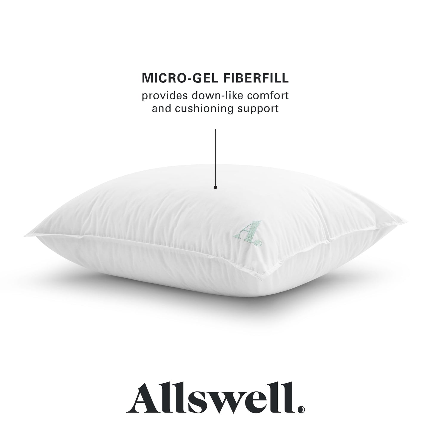 Allswell Organic Cotton Down-like Bed Pillow, Standard/Queen